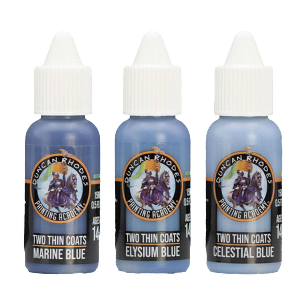 Two Thin Coats Acryl Miniaturenfarben (Wave 1) Triads Blue - 3 x 15 ml