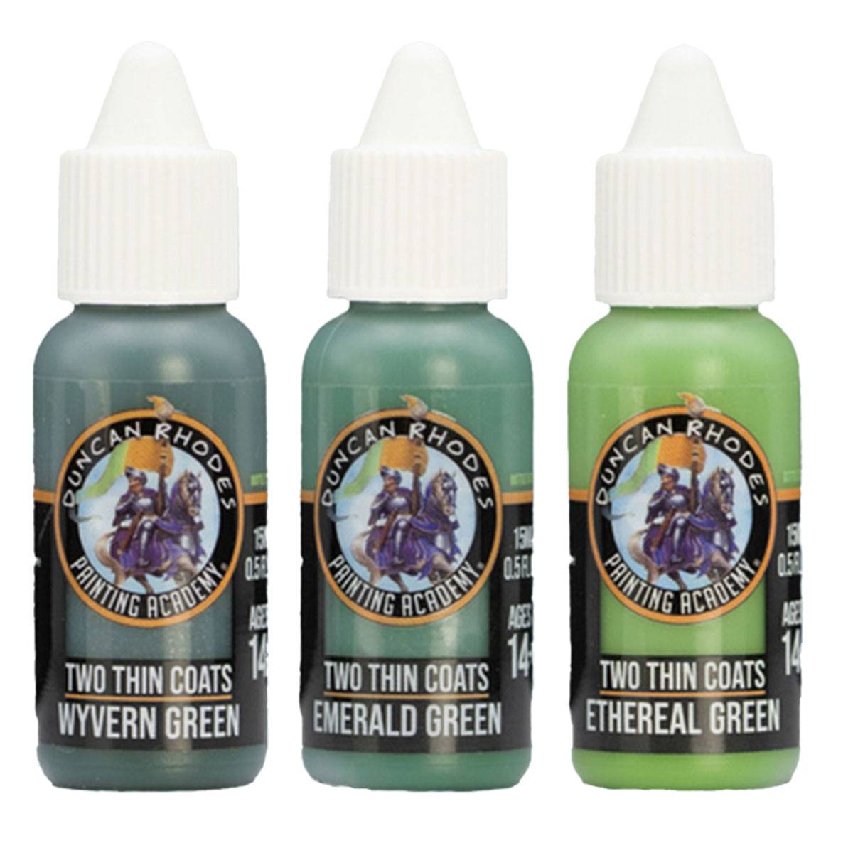 Two Thin Coats Acryl Miniaturenfarben (Wave 1) Triads Green - 3 x 15 ml