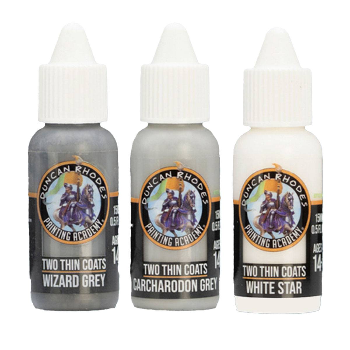 Two Thin Coats Acryl Miniaturenfarben (Wave 1) Triads Grey/White - 3 x 15 ml