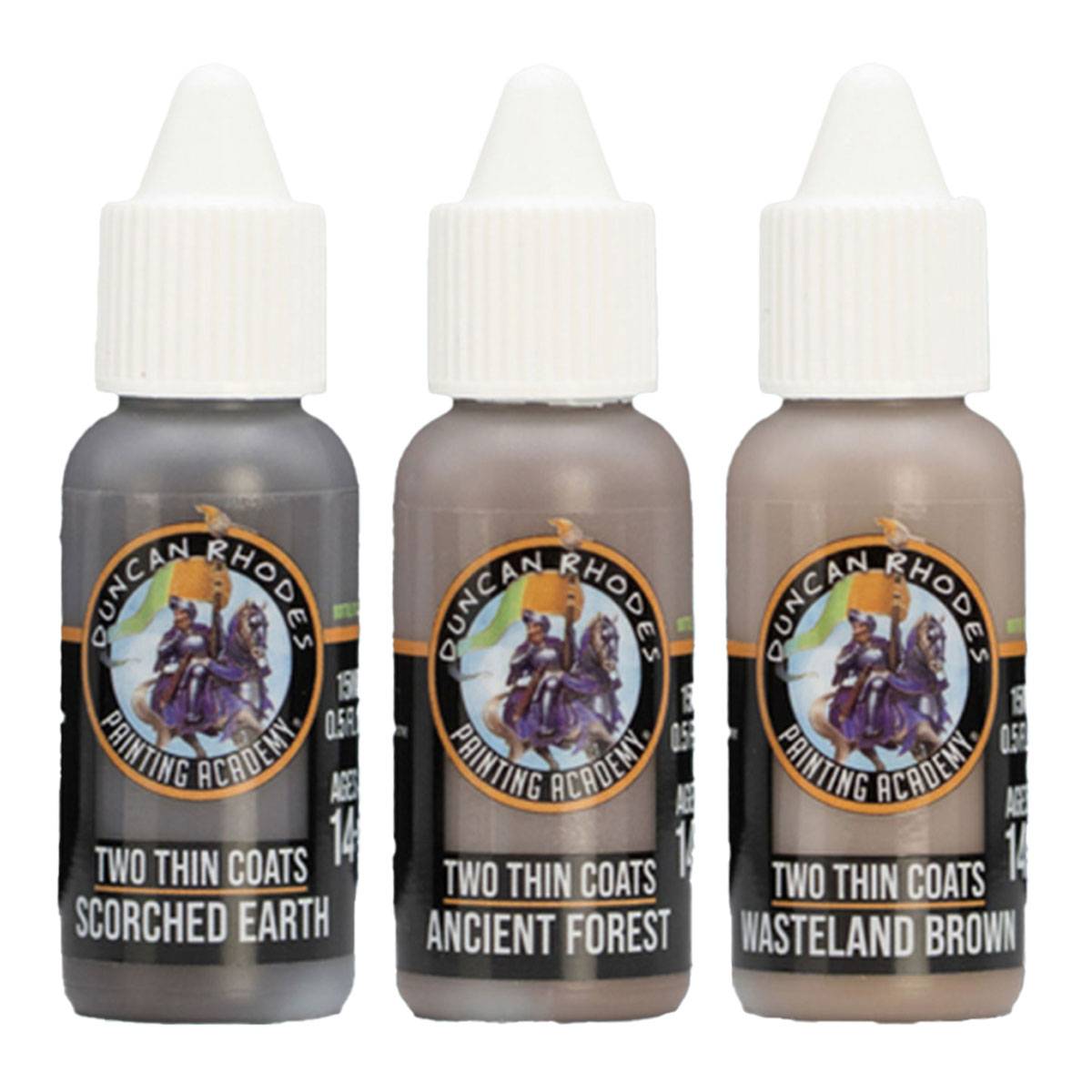 Two Thin Coats Acryl Miniaturenfarben (Wave 1) Triads Cold Brown - 3 x 15 ml