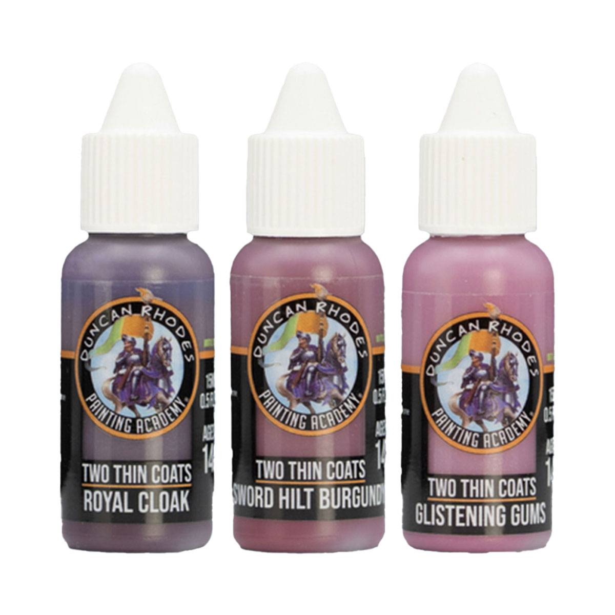 Two Thin Coats Acryl Miniaturenfarben (Wave 1) Triads Red/Purple - 3 x 15 ml