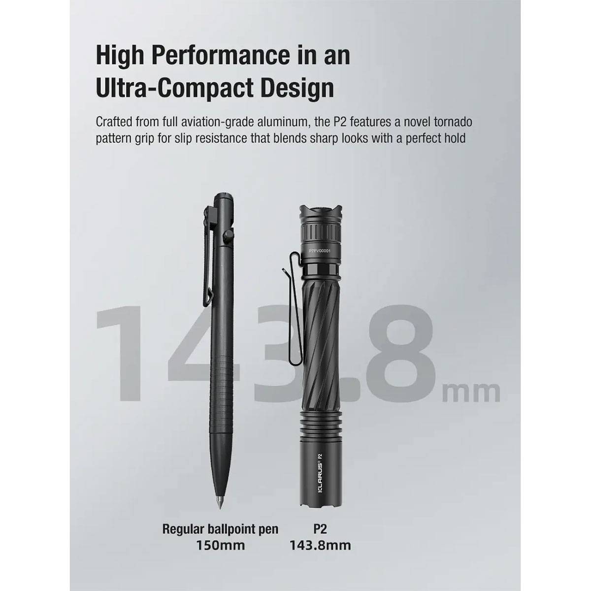 Klarus P2 LED Taschenlampe 1000 Lumen