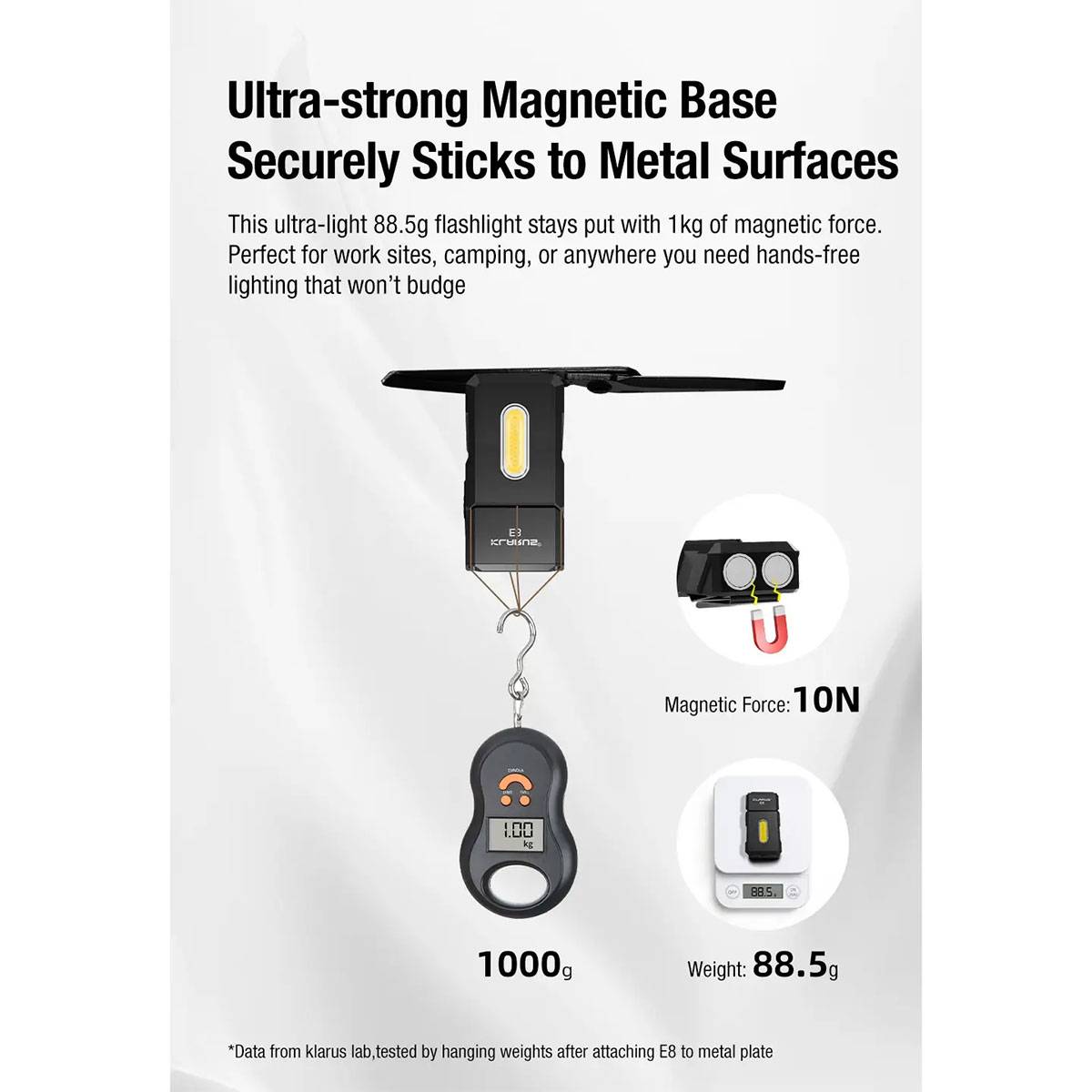 Klarus E8 1000 Lumen - LED Multifunktionslampe