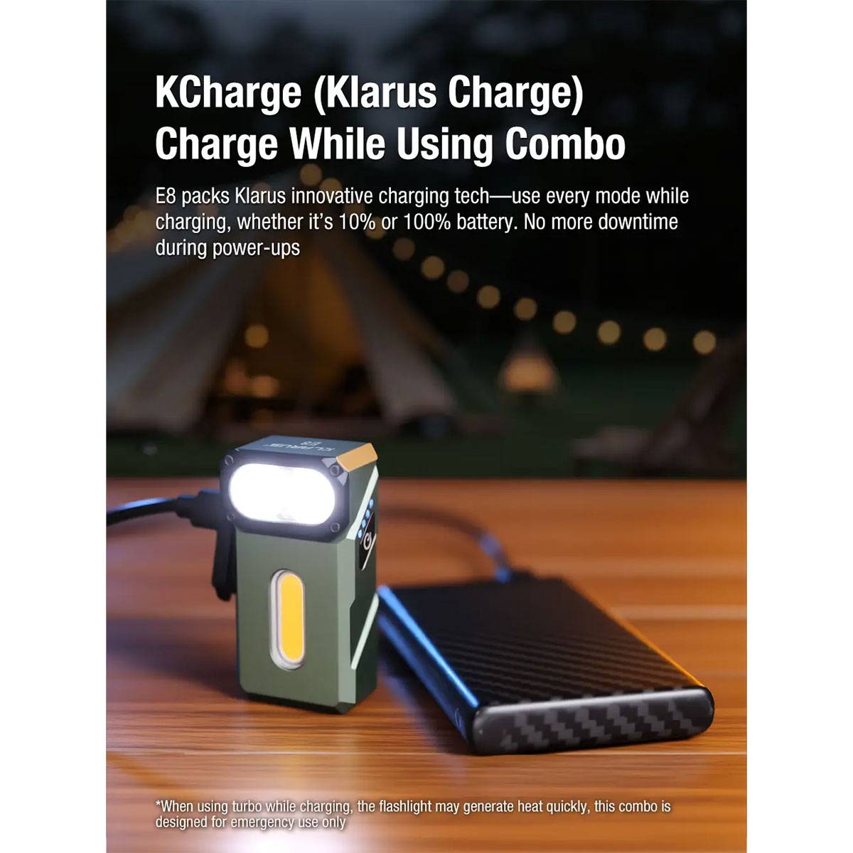 Klarus E8 1000 Lumen - LED Multifunktionslampe