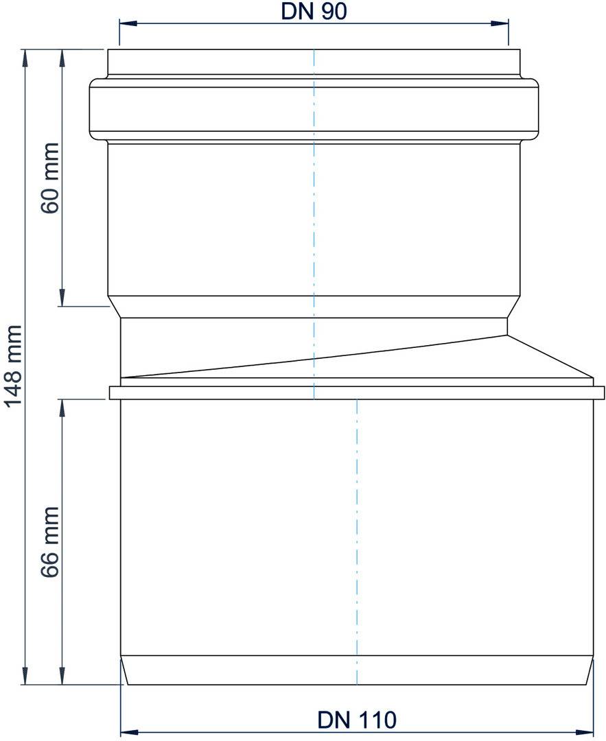 Übergangsrohr PKR Polo-Kal NG DN 110/90