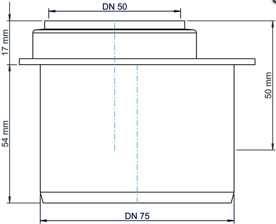 Übergangsrohr kurz PKRK Polo-Kal NG DN 75/50