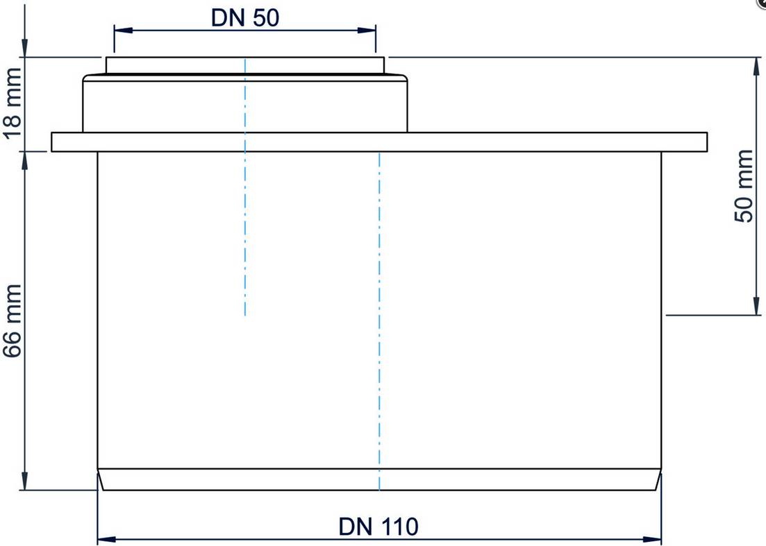 Übergangsrohr kurz PKRK Polo-Kal NG DN 110/50
