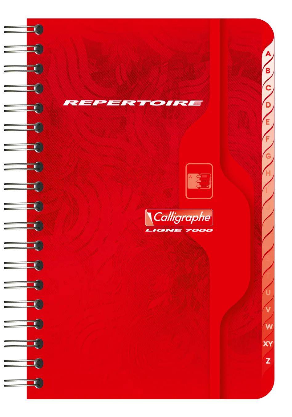 Calligraphe 5x Répertoire reliure intégrale 11x17 180p - Sortiert 237C