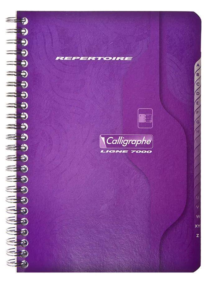 Calligraphe 5x Adressb mSpirale 90Bl A5 kar sort - Sortiert 247C