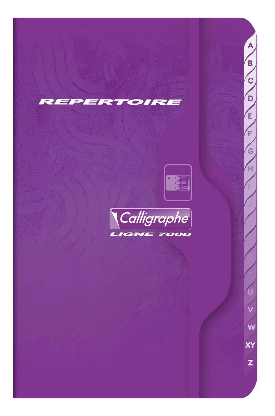 Calligraphe 10x Adressbuch 48Bl 9x14 kar sort - Sortiert 821C