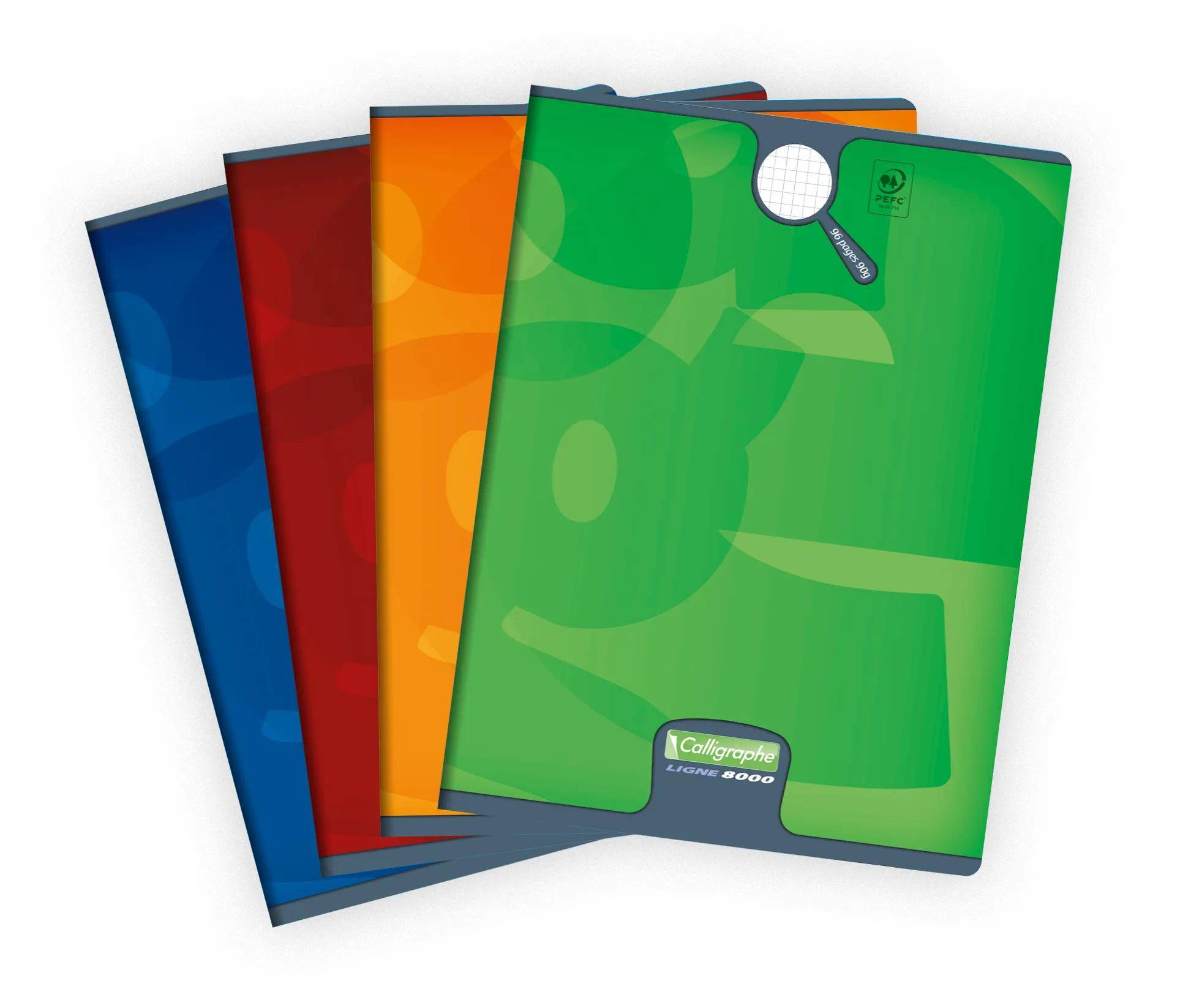 Calligraphe 10x Heft 24x32 96Bl 90g kariert - Sortiert 108795C