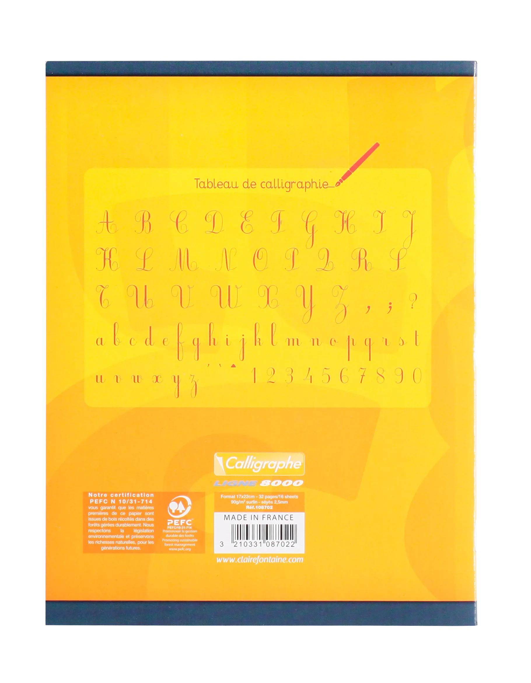 Calligraphe 20x Schulheft 8000 90G FR LINEATUR 2.5MM 16B - Gelb 108702C