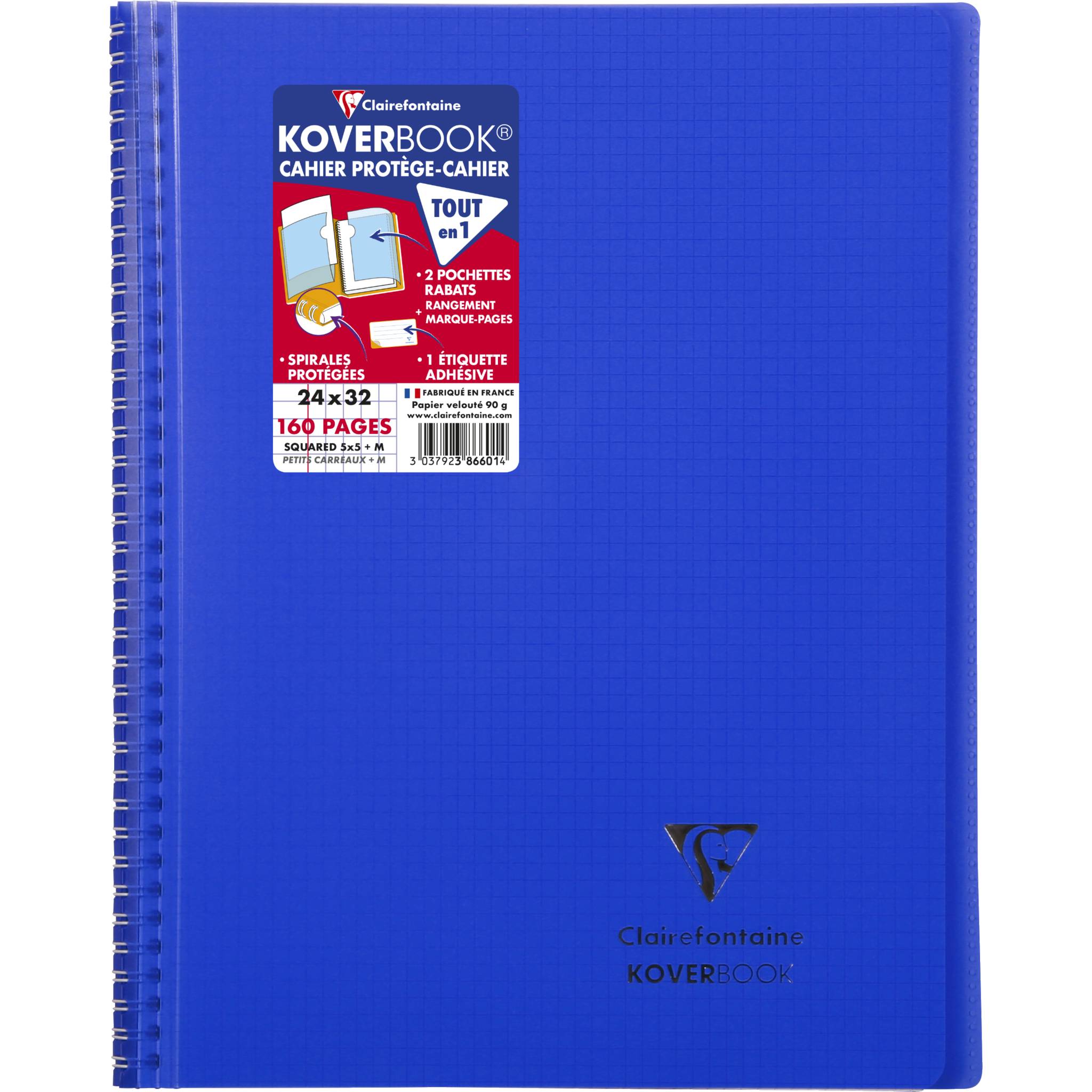 Clairefontaine 20x KB, RI ENVELOPPANTE 24X32 160P 5X5 - Sortiert 386601C