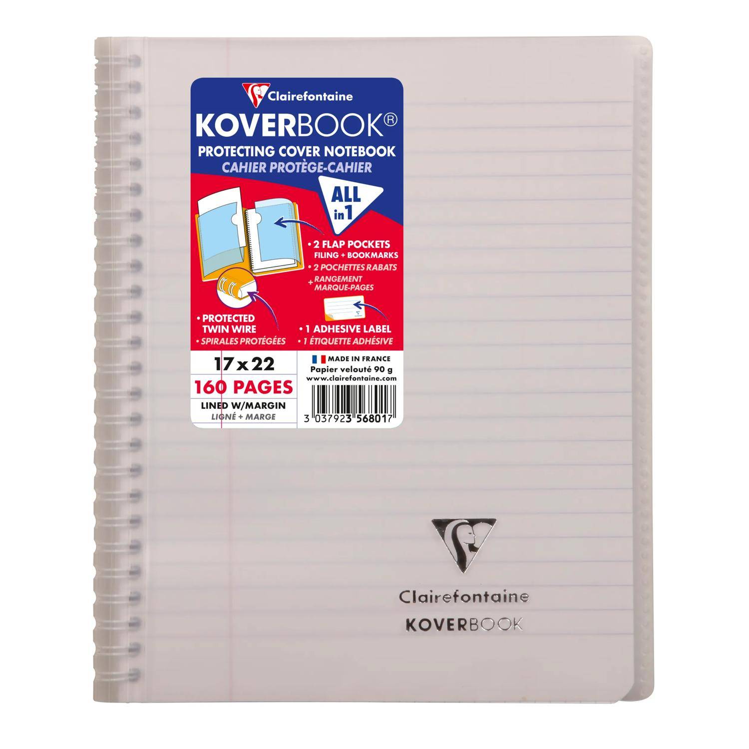 Clairefontaine 20x KB, RI ENVELOPPANTE 17X22 160P L+M - Sortiert 356801C