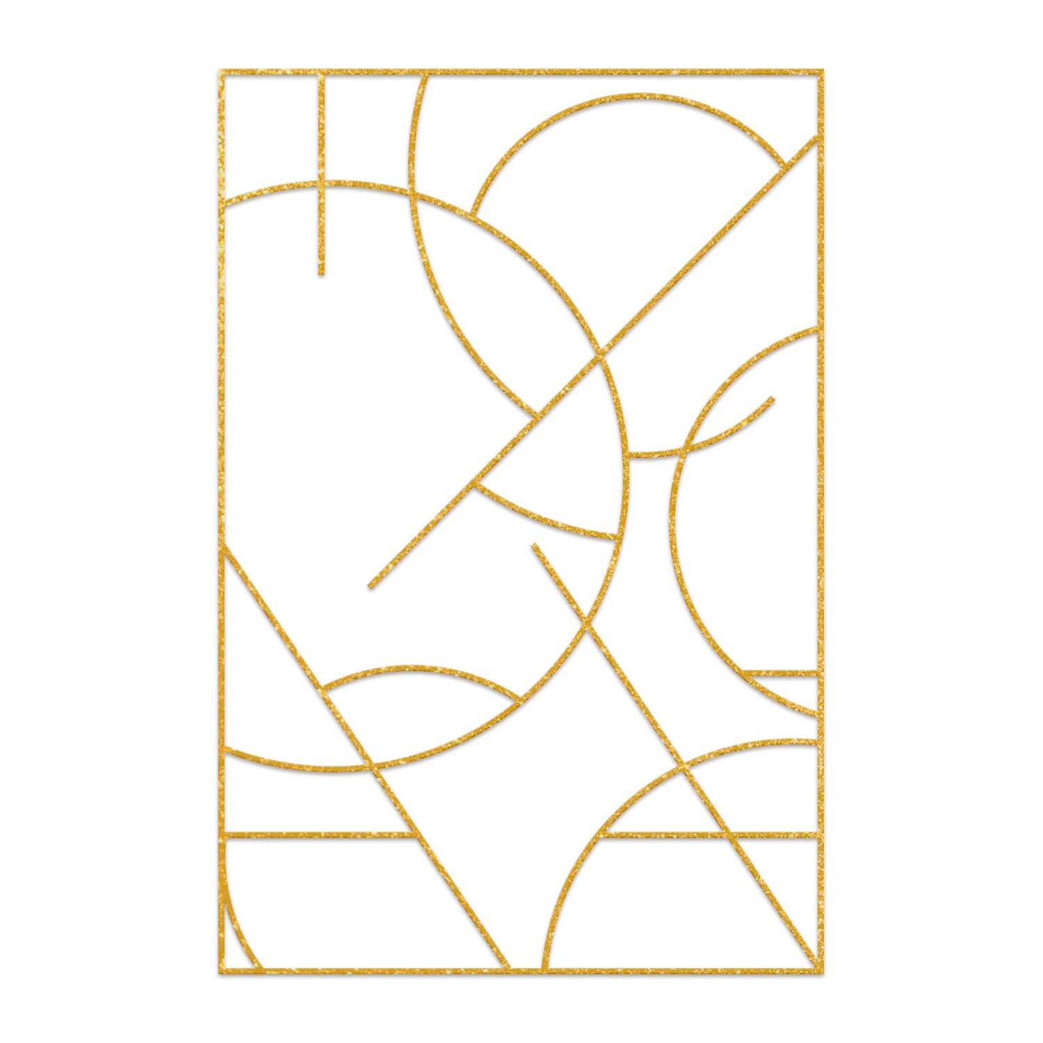 H Dupont 5x Set mit 5 Seidenbildern Geometrisch Weiß DUS0944C