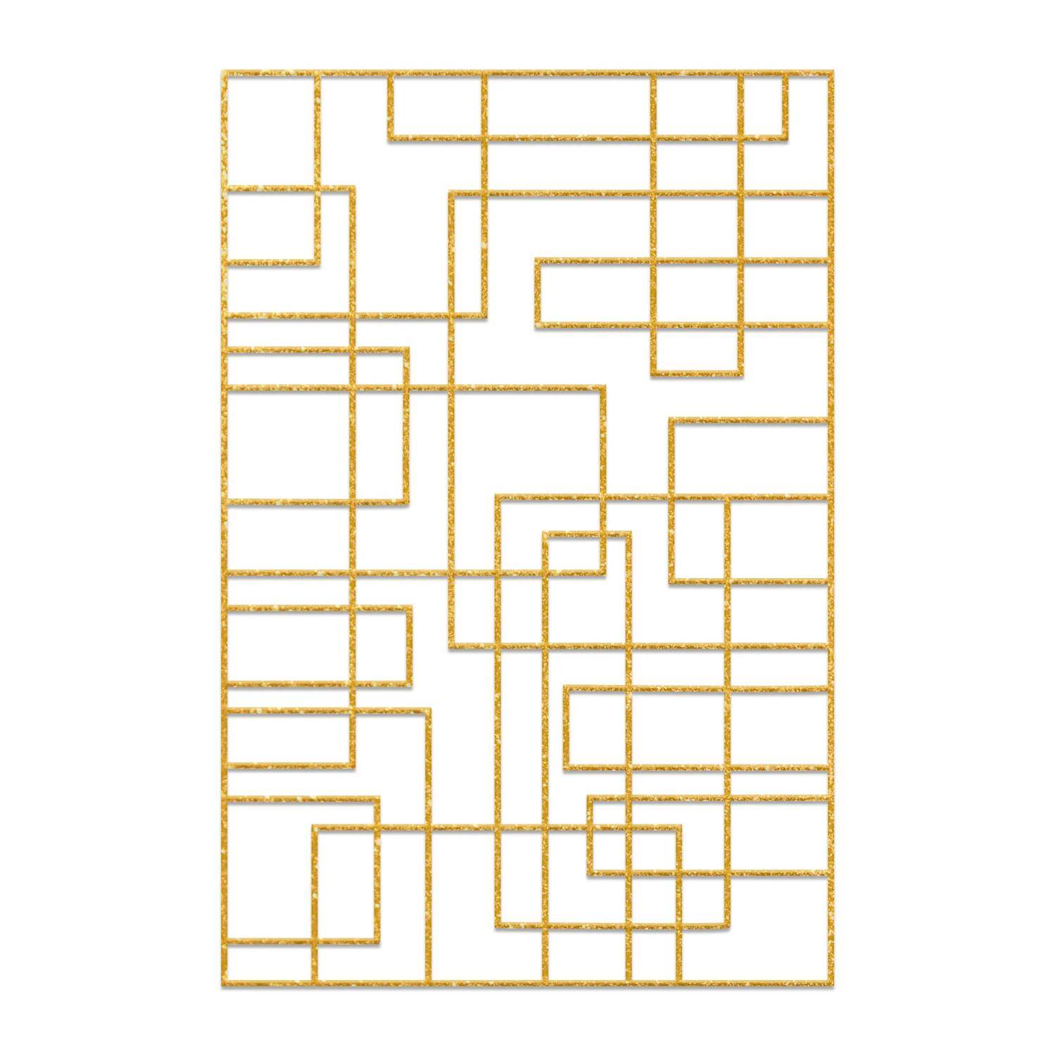 H Dupont 5x Set mit 5 Seidenbildern Geometrisch Weiß DUS0944C