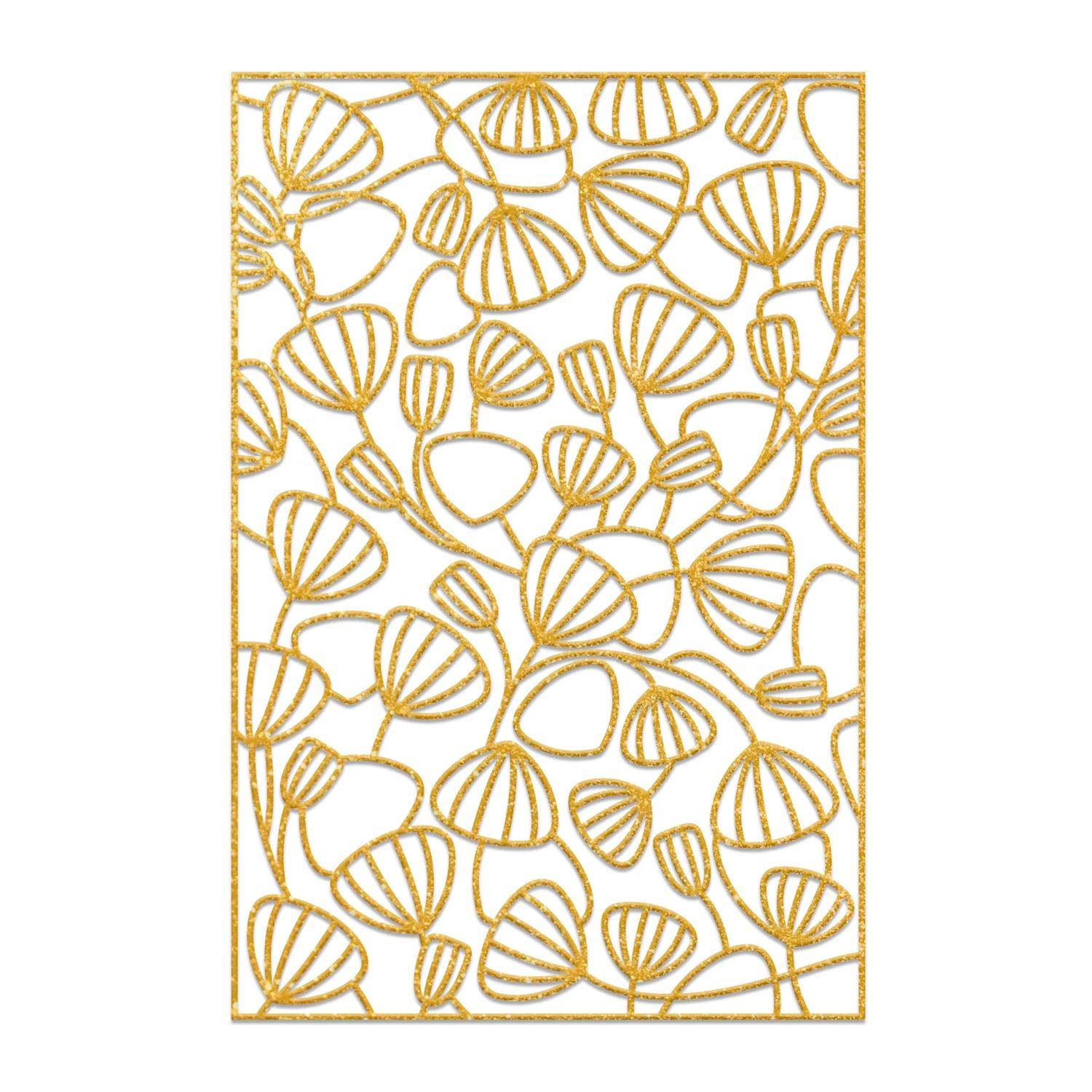 H Dupont 5x Set mit 5 Seidenbildern Floral Weiß DUS0943C