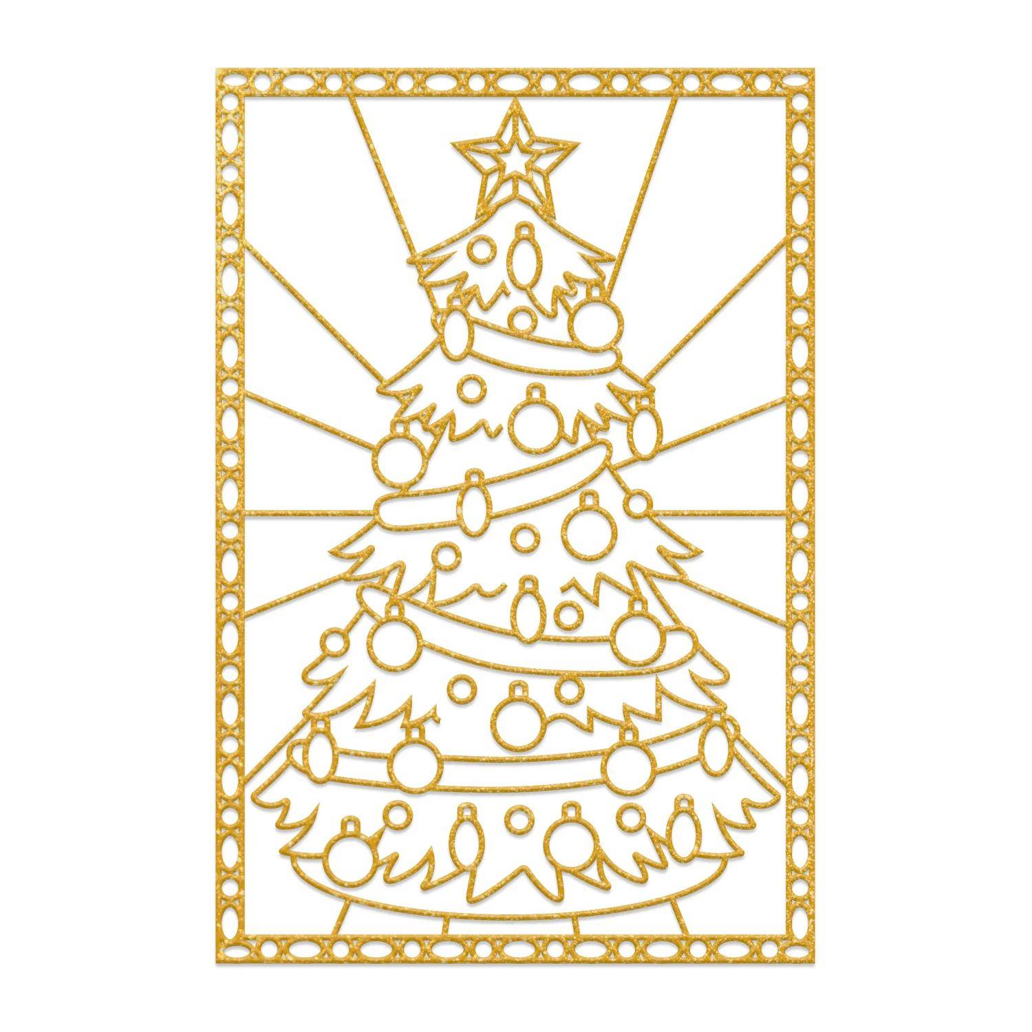 H Dupont 5x Set mit 5 Seidenbildern Weihnachten Weiß DUS0945C