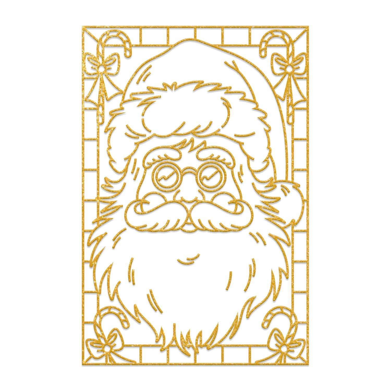 H Dupont 5x Set mit 5 Seidenbildern Weihnachten Weiß DUS0945C