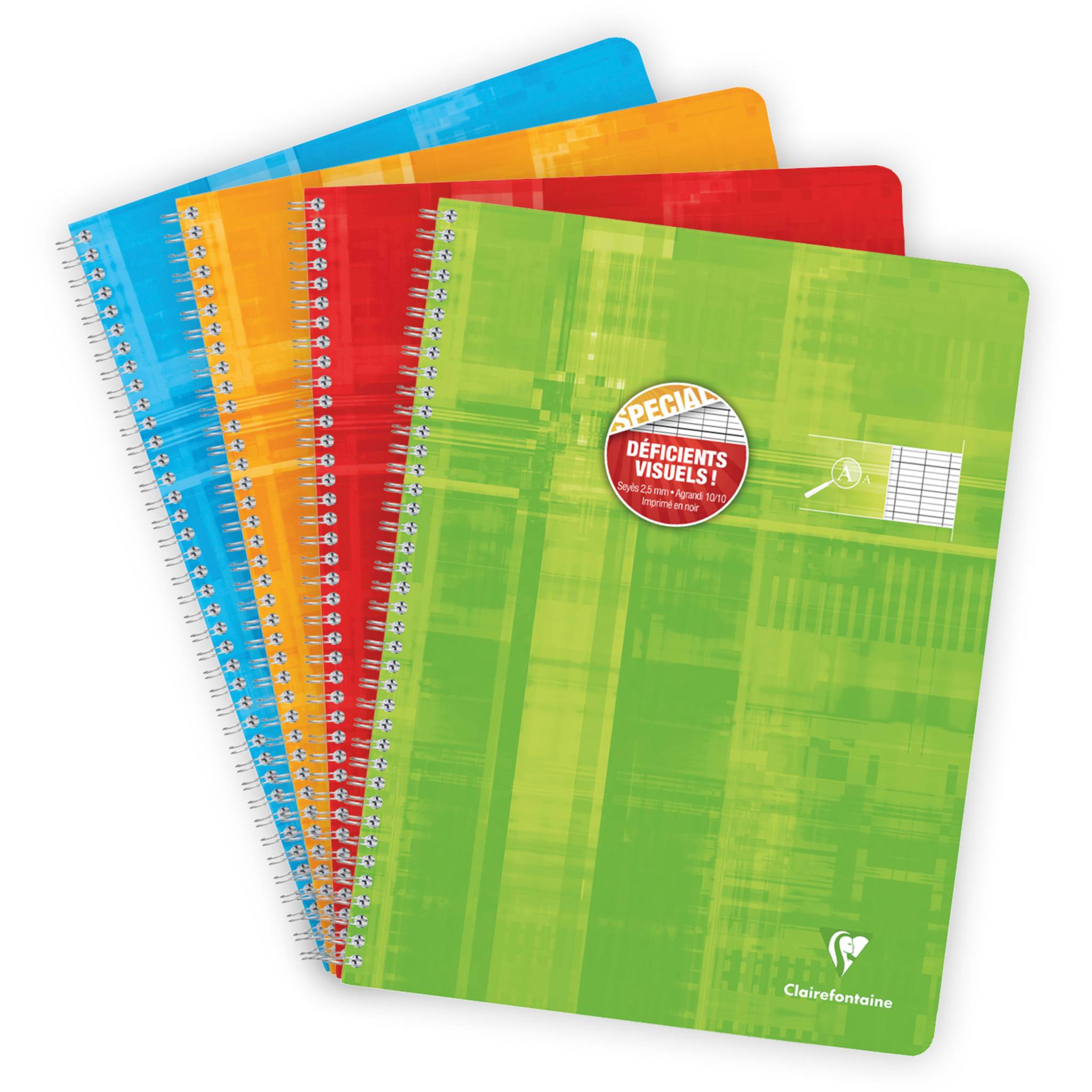 Clairefontaine 10x INTEGRALE DEFICIENTS VISUELS 24X32 100P - Sortiert 68396C