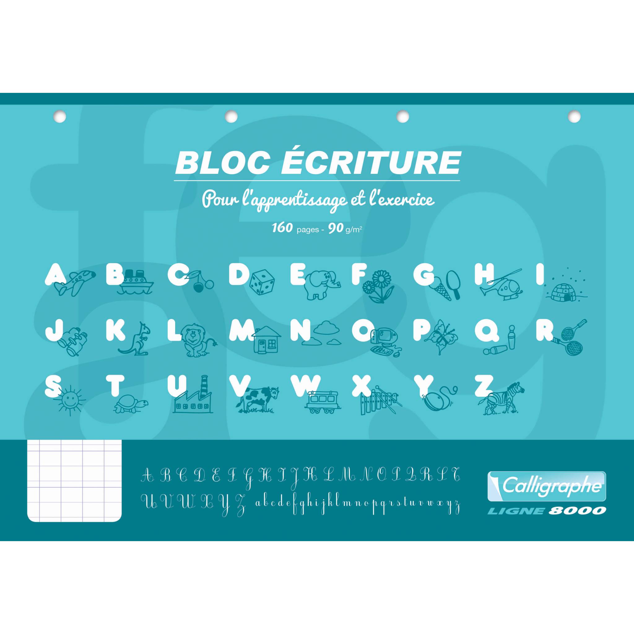 Calligraphe 5x Block ECRITURE A4 160P 90G DL3MIV PERF4T - Grün 108242C