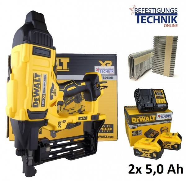 DeWalt Akku Zaunklammergerät DCFS950P2-QW 38-50mm 2x5,0Ah für 9G Zaunklammern KL-89.3