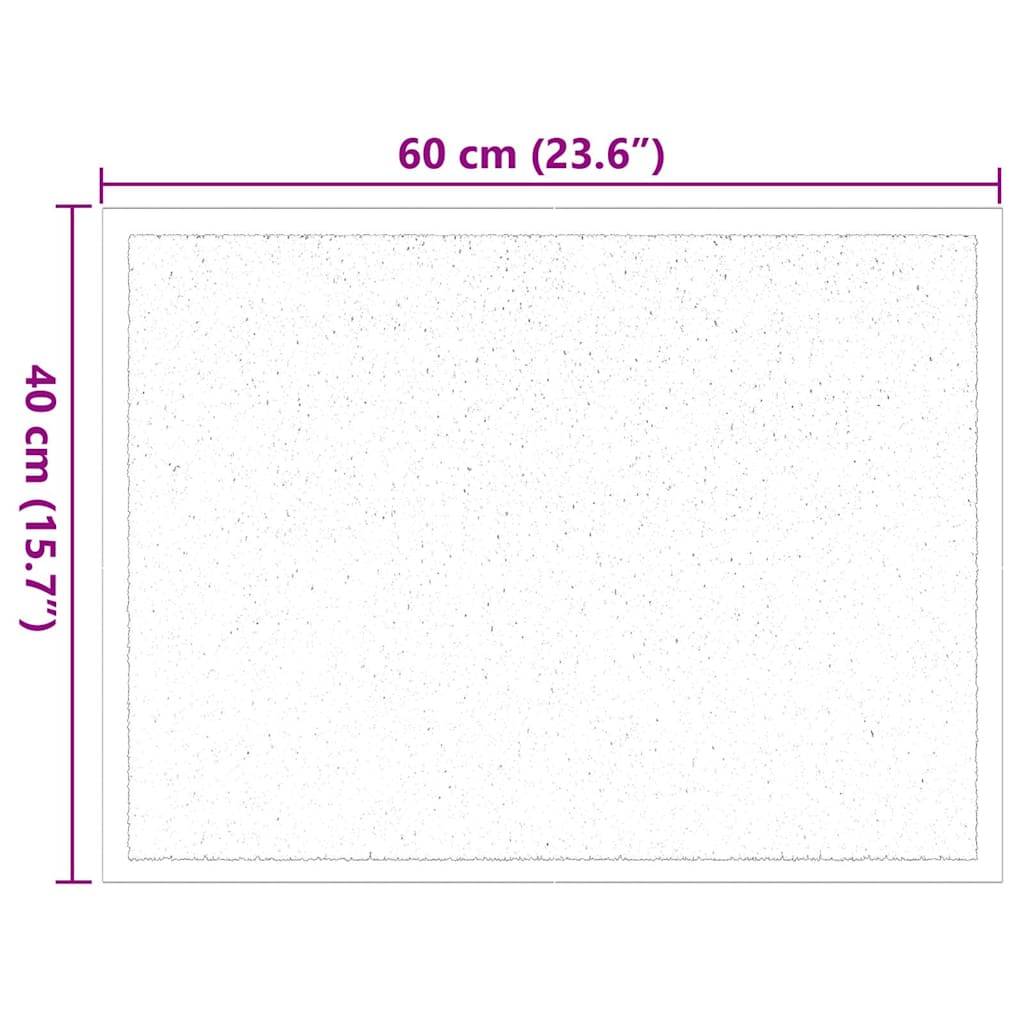 vidaXL Fußmatte Beige 60 x 40 x 1,2 cm Teddystoff