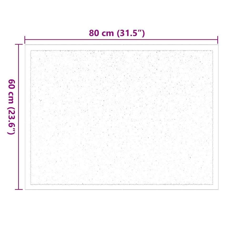 vidaXL Fußmatte Hellgrau 80 x 60 x 1,2 cm Teddystoff