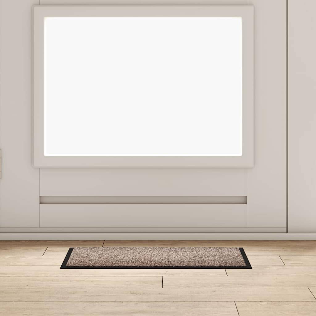 vidaXL Fußmatte Beige 60 x 40 x 1,2 cm Teddystoff