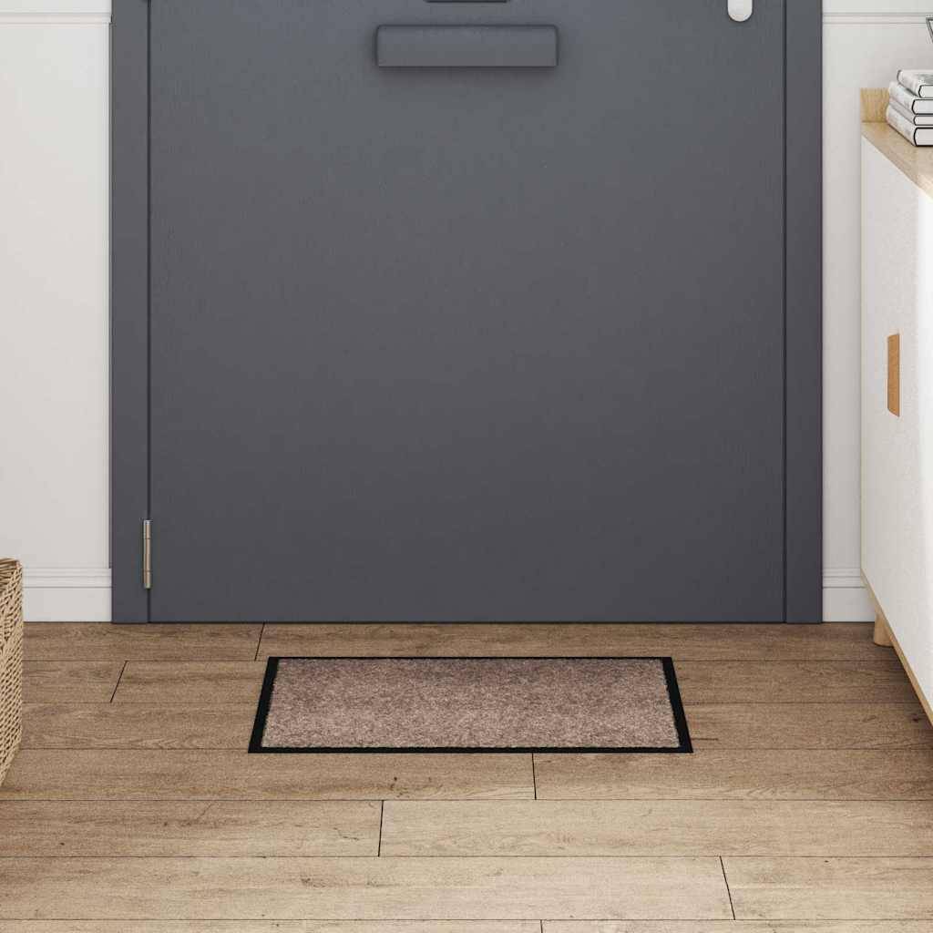 vidaXL Fußmatte Beige 60 x 40 x 1,2 cm Teddystoff
