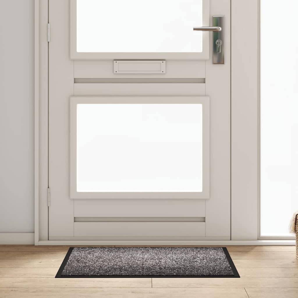 vidaXL Fußmatte Hellgrau 80 x 60 x 1,2 cm Teddystoff