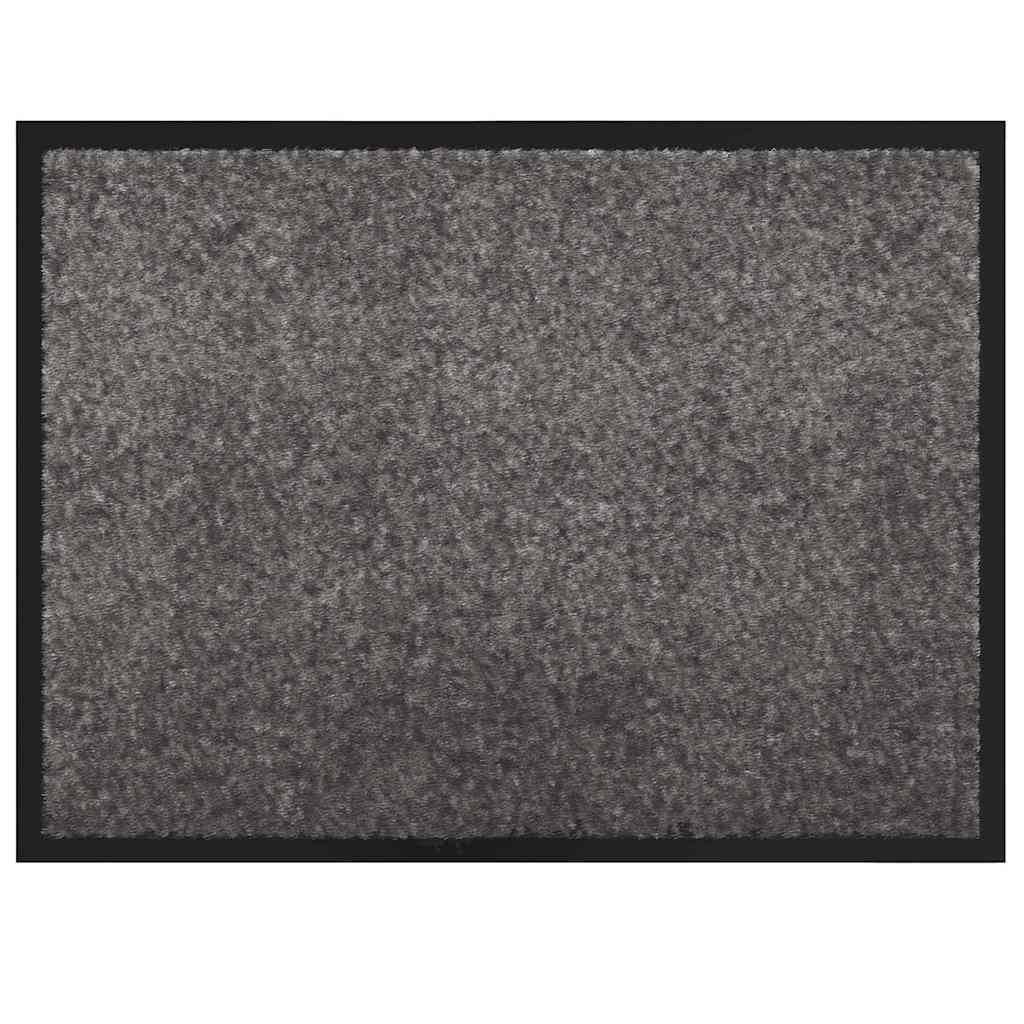 vidaXL Fußmatte Hellgrau 80 x 60 x 1,2 cm Teddystoff