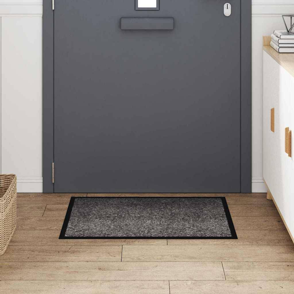 vidaXL Fußmatte Hellgrau 80 x 60 x 1,2 cm Teddystoff