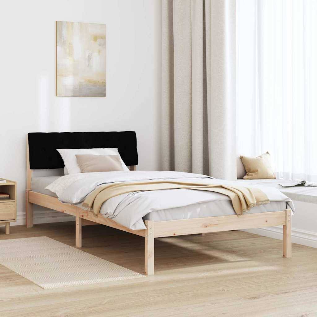 vidaXL Bettgestell Braun und Schwarz 100 x 200 cm Massivholz Kiefer