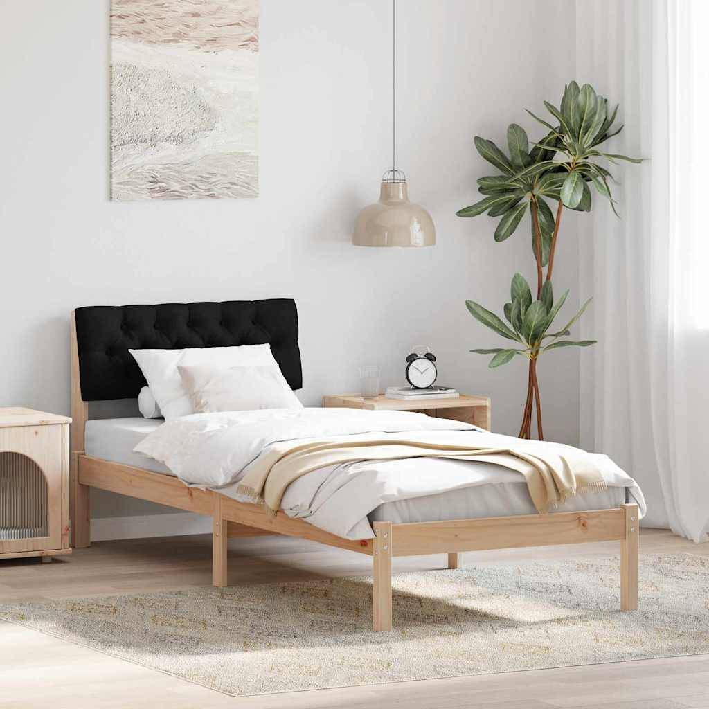 vidaXL Bettgestell Braun und Schwarz 80 x 200 cm Massivholz Kiefer