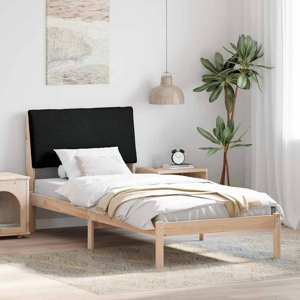vidaXL Bettgestell Braun und Schwarz 100 x 200 cm Massivholz Kiefer