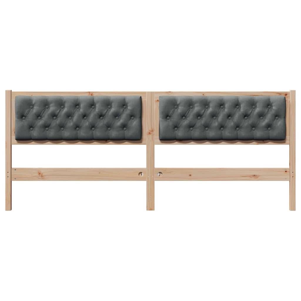 vidaXL Kopfteil Braun und Dunkelgrau 200 cm Massivholz Kiefer