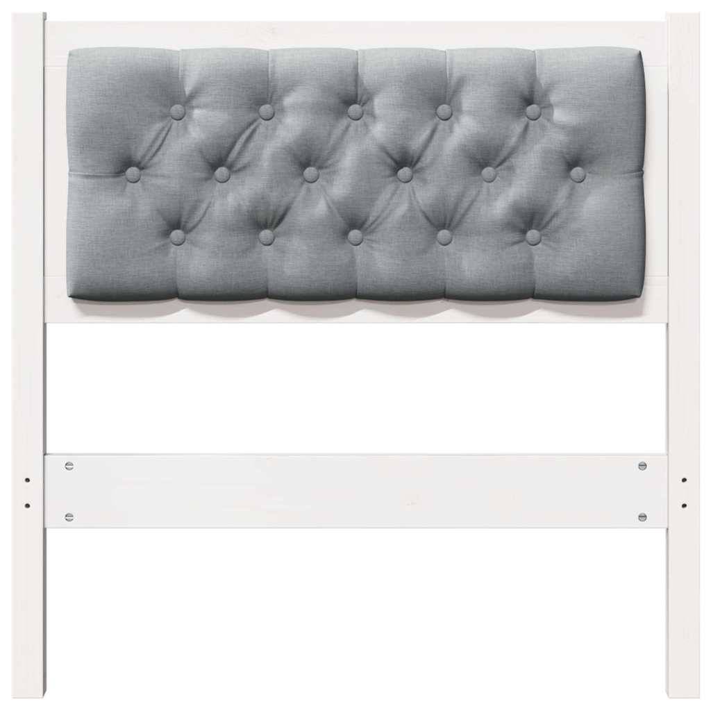 vidaXL Kopfteil Sonstiges Weiß und Hellgrau 80 cm Massivholz Kiefer