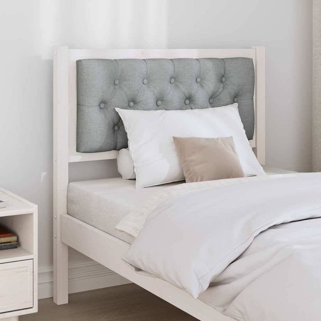 vidaXL Kopfteil Sonstiges Weiß und Hellgrau 80 cm Massivholz Kiefer