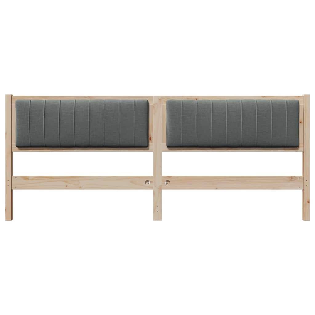 vidaXL Gepolstertes Kopfteil Braun 200 cm Massives Kiefernholz