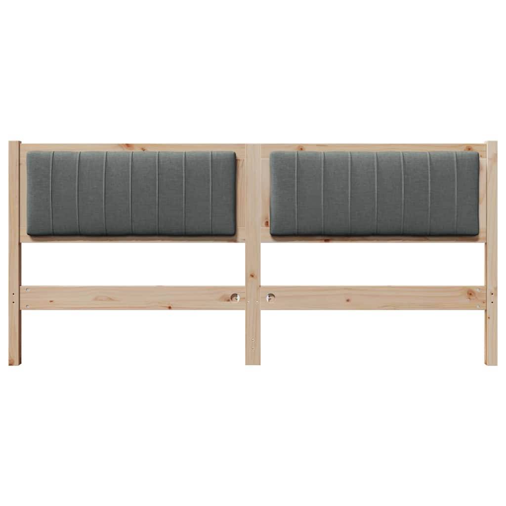 vidaXL Gepolstertes Kopfteil Braun 180 cm Massives Kiefernholz