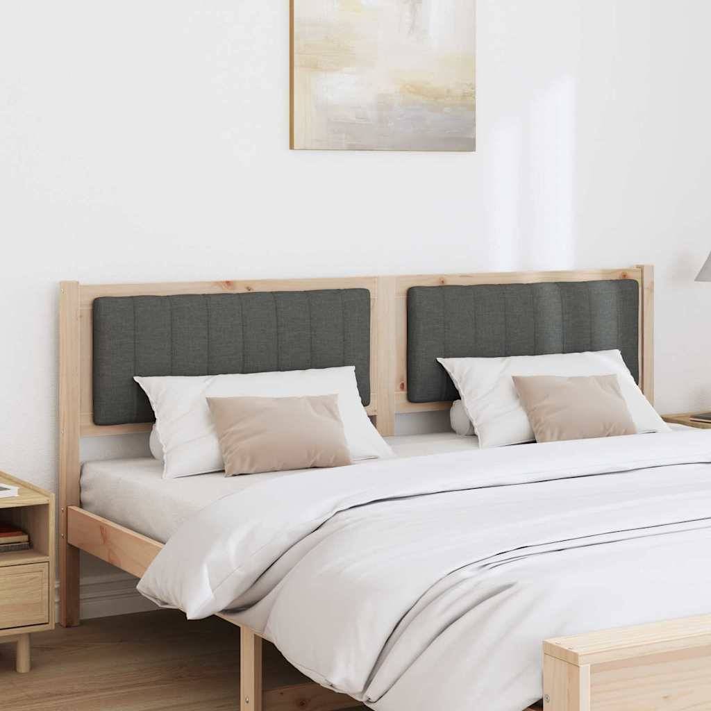 vidaXL Gepolstertes Kopfteil Braun 180 cm Massives Kiefernholz