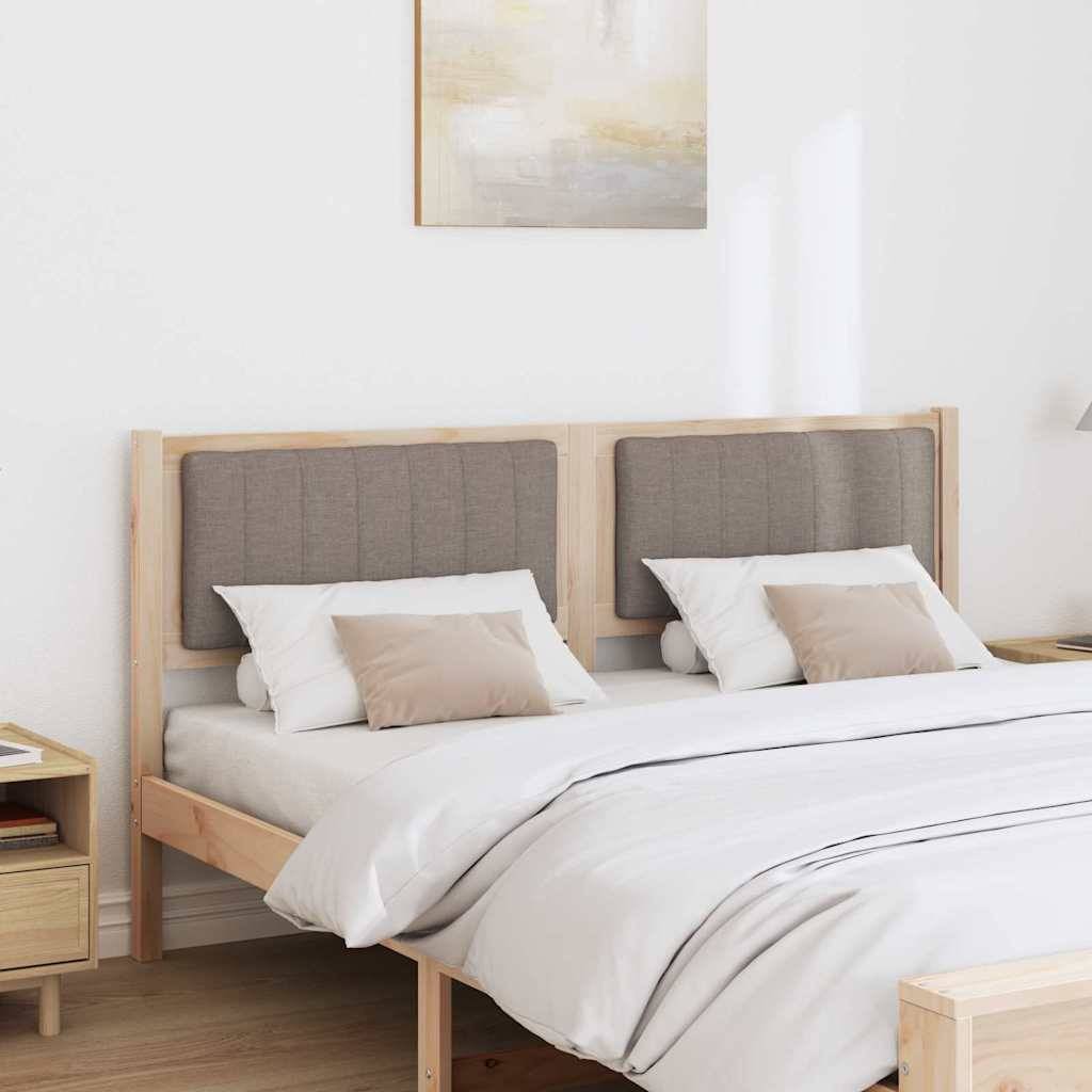 vidaXL Gepolstertes Kopfteil Braun 160 cm Massives Kiefernholz