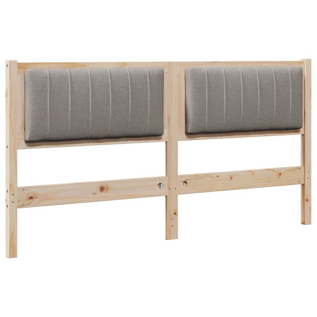 vidaXL Gepolstertes Kopfteil Braun 160 cm Massives Kiefernholz