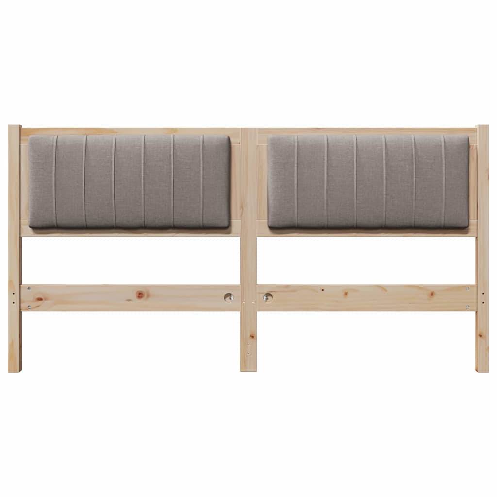 vidaXL Gepolstertes Kopfteil Braun 160 cm Massives Kiefernholz