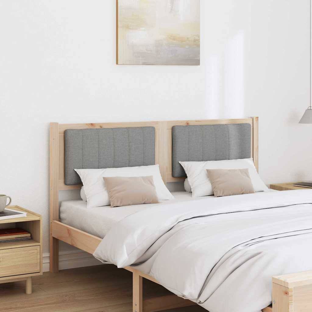 vidaXL Gepolstertes Kopfteil Braun 140 cm Massives Kiefernholz