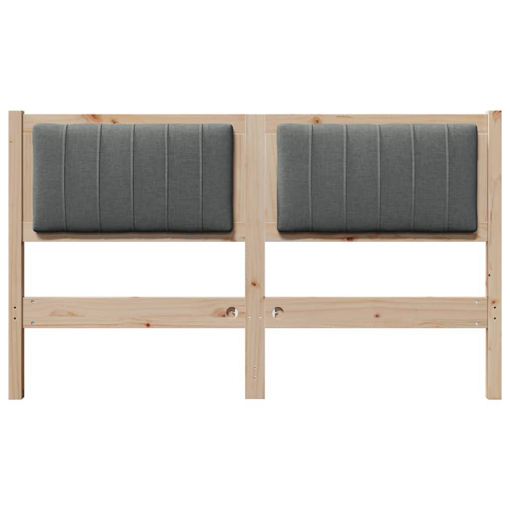 vidaXL Gepolstertes Kopfteil Braun 140 cm Massives Kiefernholz