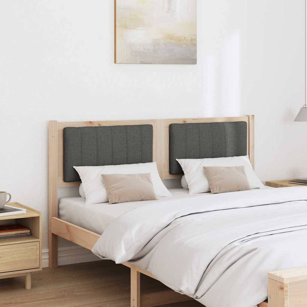 vidaXL Gepolstertes Kopfteil Braun 140 cm Massives Kiefernholz