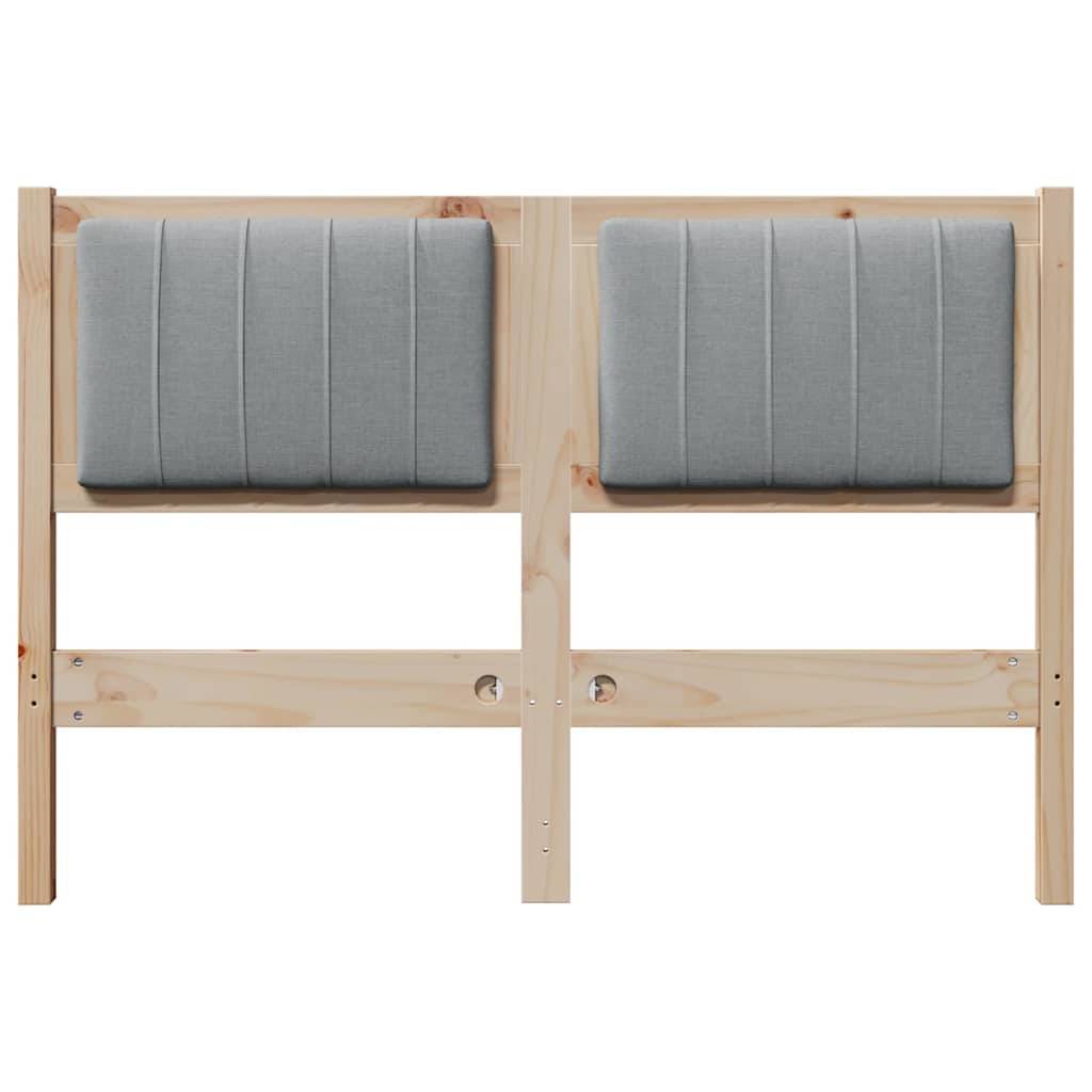 vidaXL Gepolstertes Kopfteil Braun 120 cm Massives Kiefernholz