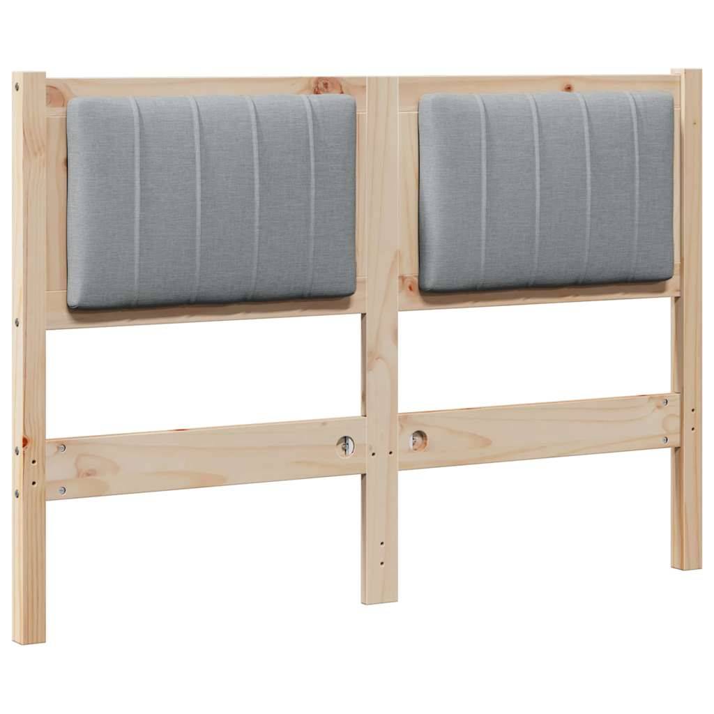 vidaXL Gepolstertes Kopfteil Braun 120 cm Massives Kiefernholz